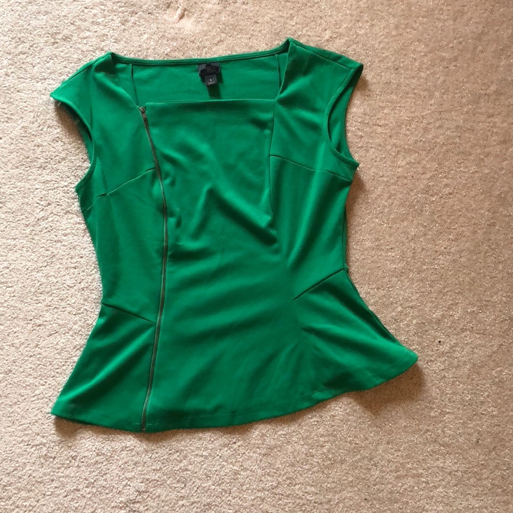 Green Peplum Top